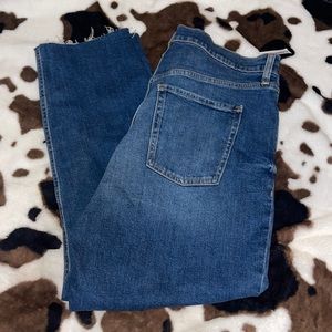 Old Navy | Extra High-Waisted Sky-Hi Straight Button-Fly Ripped Jeans for Women